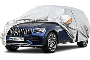 Kayme Funda Coche SUV, Compatibles con Mercedes-Benz GLC (2015-2024) Transpirable Anti-UV Antipolvo de 6 Capas, Cubierta para Coche con Cremallera y Forro de Algodón.(Entrega en 3-7 días)