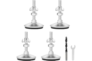 lalago 4 nóżki meblowe, regulowane, M8 x 30 mm, metalowe nogi stołu, nóżki z regulacją wysokości, nogi do stołu ze śrubą regulacyjną, śruba regulacyjna do nóg mebli