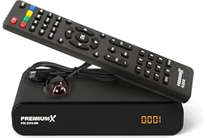 Premium X HD 221S Sat Receiver – DVB-S2 FTA Digital Satellitenreceiver, Unicable tauglich, HDMI & SCART, USB Media Player, kompakt, vorinstallierte deutsche Sender