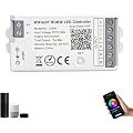 Fosingut C03W RGB WiFi Bluetooth LED Contrôleur,Vocale/APP Contrôle | Alexa/Google Home/Tuya/Smart Life,Contrôle de Groupe 4PIN RGB Ruban LED COB SMD,Fonctionne WR01RF RC03RFB Remote,DC12-24V
