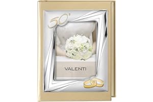 VALENTI & CO. Valenti Argenti Album Portafoto 50° Anniversario Nozze Oro Foto Copertina cm 13x18