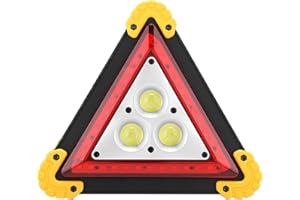 TYENAZA Triangle de Signalisation Voiture LED, Triangle Lumineux LED, Triangle d'urgence 30W avec Voyant Rouge, Panneau D'arrêt Triangle De Sécurité en Cas De Panne pour Avertissement D'urge