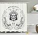 Produktbild BUZRL Animal Shower Curtain, Two Hand Drawn Flamingos in Pink Colors on Seaside Tropical Wildlife Artwork, Fabric Bathroom Decor Set with Hooks, 60W X 72L Inche, Orange Lavander