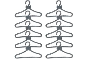 NOPEILVI Bamboli per Le Bambole abbagliata per Bambole abbagliata Mini Vestiti Appendiabiti Bambola Vestiti per Abbigliamento Armadio per i Giocattoli Accessori per Camera da Letto 12 Pezzi, Delicata