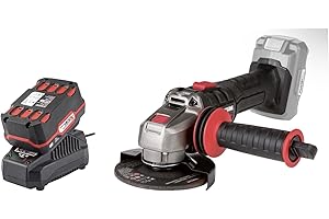 Parkside Performance - Amoladora angular inalámbrica de 20 V con batería y cargador rápido Cepillos s Motor particularmente duradero, potente y de bajo desgaste: Ø 125 mm Velocidad: 10.000 RPM
