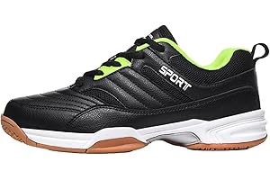 Viaoragiosa Badminton Squash Shoes,Volleyball Pickleball Sneakers,Squash Trainers For Men,Badminton Volleyball Sneakers,Anti-Slip,Lightweight,Non-Marking,Indoor And Outdoor Court Trainers Men