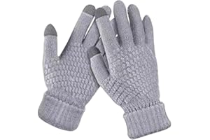 LAFEFE Guantes de invierno sin dedos del Reino Unido, guantes de punto cálido para mujer, guantes térmicos sin dedos para mujer