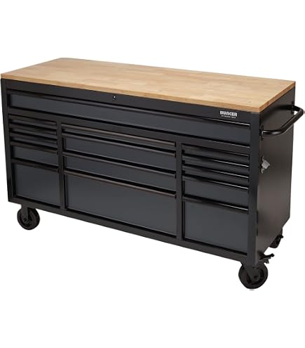 BUNKER 08227 Workbench Roller Tool Cabinet, 10 Drawer, 56