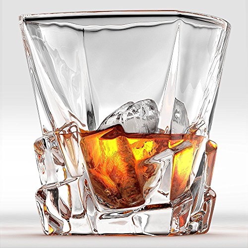 Cooko Iceberg Whisky Glser Kristallglas Whiskey Karaffe Wein Zubehr Fr Whiskeycocktail Bourbonsaft300ml 2 Er Set 106 Oz