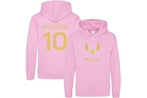 BLACKMACAW Kids Lionel Messi Inspired Soccer Hoodie Jumper Footy Merch Jumper Messi Merch Messi Boys Girls Gift Top Tee 3-13yrs Number 10#10