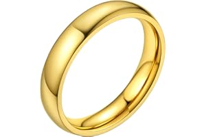 Bestyle Bagues Simples pour Hommes et Femmes 2mm/4mm/6mm/8mm de Large Style Confortable Acier Inoxydable Bague Anneaux Business Quotidienne Punk nom personnalisé Cadeau Souvenir Taille 54-67