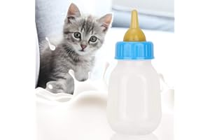 BORDSTRACT Milchflasche für Haustiere, 120 ml, Silikon, transparent, Milchflasche für Neugeborene, mit 2 Brustwarzen, für Hamster, kleine Tiere, Hunde, Katzen, Welpen, Kätzchen