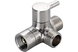 Little World Shower Head Diverter Valve, Shower Arm Diverter Bathroom Accessories, Brushed