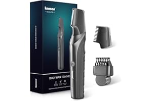 Afeitadora Corporal Masculina, Kensen Depiladora Corporal Hombre, Maquina de Afeitar con Peine de Límite Ajustable (3-12 mm), Impermeable Recortadora para Barba, Axilas, Pecho y Zonas Intimas