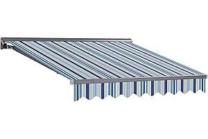 home Trends Preiswert Markisen Tuch Markisenbespannung Ersatzstoffe Diverse Farben Maße 4 x 3 m Markisenstoffen MIT Volant fertig genäht mit Umrandung SPD033