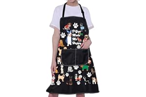 BNQL Fellschürze für Hunde, niedliche Hundeschürze, Welpe, Hund, wasserdichte Schürze, Kochschürze, Hundetrainer, Groomer, Geschenke, Hunde machen mich glücklich