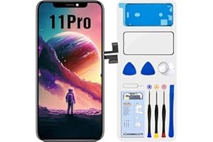 Dinow für iPhone 11 Pro Display Ersatz (Schwarz) 5.8" Touch Screen iPhone 11 Pro Display Digitizer Frame Assembly + Tool Kit + Gehärtetes Glas + Wasserfester Klebstoff für A2160/A2217/A2215