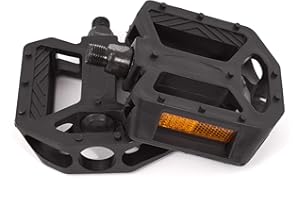 KHEBIKES KHE Prism Pédales BMX en PVC Noir Axe 1/2" Largeur 84 mm 286 g Avec réflecteurs