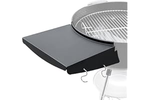 GFTIME 34,5 cm x 35,2 cm Tablette de table pour barbecue pour grils de charbon de bois d'origine pour bouilloire 57CM, peut placer des condiments de barbecue, des ustensiles de barbecue suspendus