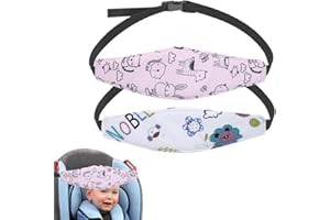 ZOPJUMA 2 x head holder child seat car, headband child seat car, pram headrest, children sleeping in the car accessories, car travel children sleeping, adjustable headband car seat headrest