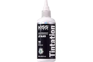 Kiss Tintation Semi-Permanent Hair Color 5 Ounce (Jet Black (2 Pack))