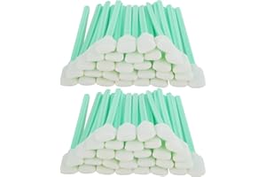APACALI 200PCS Square Foam Cleaning Swab Sticks, Foam Tip Cleaning Swabs, Rectangle Foam Cleaning Swabs, Square Tip Swabs Sponge Stick for Camera, Optical Lens, Optical Equipment, Green