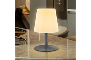 ‎GGNOO GGNOO LED Tischlampe Akku 2700k-6000k LED Tischleuchte Kabellos Tischlampe Outdoor für Garten Schlafzimmer Wohnzimmer Camping Hotel Restaurant (Schwarz)