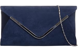 fi9® PLAIN SUEDE BRIDAL WEDDING EVENING CLUTCH PARTY PURSE HAND BAG