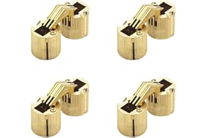 BE-TOOL Lot de 4 charnières invisibles en laiton pur de 10 mm pour boîte à bijoux, boîte cadeau, plans de travail