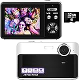 Digital Camera Compact Cameras 24MP Rechargeable 2.4 Inch TFT Screen Vlogging Camera with 32 GB SD Card and Digital Cameras f