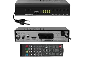 RAYPOW Decodificador TDT 2024 Nuevo DVB-T T2 H265 HEVC Full HD PVR, USB, HDMI, SCART,Sintonizador de televisión Digital Terrestre, decodificador terrestre, Receptor Digital de Alta definición Full HD 1080p