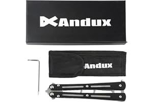 ANDUX Herramienta de Práctica Plegable de Titanio y G10 Ligero CS/HDD45 (Negro)