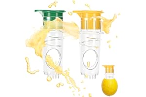 Zikenis Zitronenpresse,2 Stück Zitronenpresse Klein Set,Saftpresse Manuell,Limettenpresse Lemon Squeezer Handpresse, Zitronenausgießer,Für Orangen, Zitronen und andere Zitrusfrüchte(Gelb und Grün)