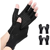 AovYoo 2 Pairs Gloves Osteoarthritis Compression Arthritis Women Men Fingerless Gloves for RSI Carpal Tunnel, Hand Pain, Rheu