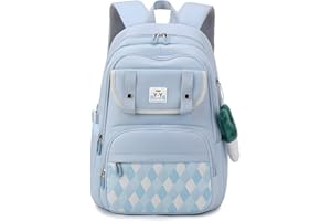 PROTAURI Sac à Dos Scolaire pour Enfants - Filles Garçons Cartable Stitch Collégien Lycéen Sac léger Livres Voyage Sac de Jour Décontracté pour Collège en Plein Air