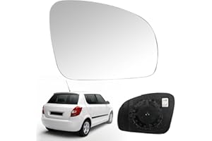 SOEKODU Cristal de Espejo reemplazar para Skoda fabia 2007-2014, Retrovisor Exterior Ajustable Adecuado, Lente de Marcha Atrás (für Fabia-Derecha)