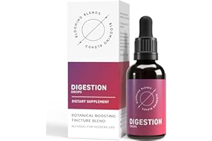 Digestion Drops - Herbal Supplement to Boost Digestion - 100% All-Natural Blend for Liver Cleanse with Ginger, Artichoke, Burdock Root, Spearmint, Hibiscus, & Fennel Seed by Blooming Blends - 30ml