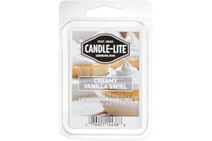 CANDLE-LITE Duftwachs Melts für Deine Duftlampe - Creamy Vanilla Swirl (56g) - Cremiger Vanileduft für Dein Zuhause - 6 Duftwachswürfel mit je 10h Duftdauer für Dein Lieblingsaroma
