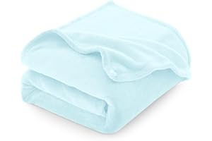 CozyLux Kuscheldecke Flauschig Decke Sofa 220x240 cm für 4 Jahreszeiten - Weich/Warm/Leicht Sofadecke Wohndecke Couchdecke für Sofa/Bett/Couch, Flanell Fleecedecke 240x220cm Hellblau