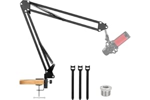 ChromLives Boom Arm Microfono Universale per HyperX QuadCast Compatibile con Rode/Fifine AM8/Blue Yeti/Razer Seiren V3 Mini Braccio Microfono per Gaming, Streaming, Registrazione