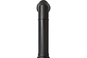 Adam Tall Angled Decorative Stove Pipe in Black