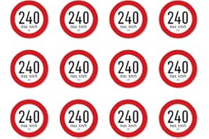 HAVATI Geschwindigkeitsindex V (max. 240 km/h) - Aufkleber - Autoreifen, bei Reifenwechsel - 25 mm Durchmesser, 12 Stück