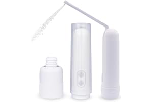 ZEY LUXE Portable Bidet – IPX6 Waterproof Handheld Travel Bidet, Electric Personal Hygiene Spray for Postpartum Care, Hemorrhoid Relief & Perineal Cleansing – Includes Water Bottle Connector - White