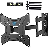 TV Wall Bracket, Swivel Tilt Solid Sturdy TV Mount for 13-42 Inch TVs, 35kg Weight Capacity, Max VESA 200X200mm, Spirit Level