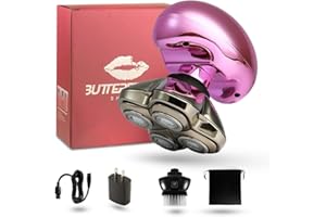 Skull Shaver Butterfly Kiss Pro (Pink:) Ultimate Electric Razor for Women,Gift for Her, Bikini Trimmer, Lady Shaver, Face Hair Remover