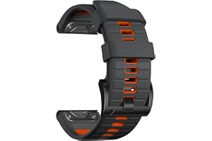 Epova QuickFit kompatibel med Garmin Fenix 8 51 mm rem/Fenix 7X/7X Pro/Fenix 6X/6X Pro/Fenix 5X/5X Plus/Fenix 3/3HR - 26 mm silikonsportrem för Garmin Enduro/Tactix/Epix 2 51 mm
