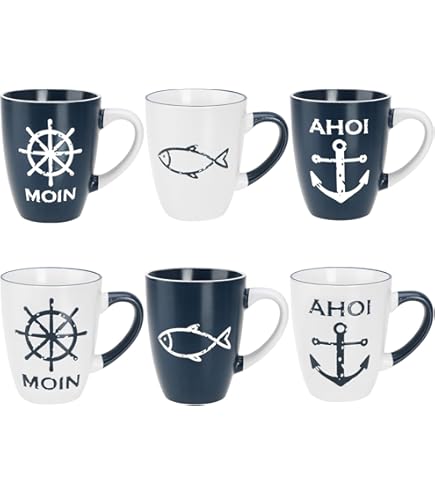 Cappuccinomok Blauw Vouw - Porselein - 350 ml - 4 stuks Cappuccinomok Blauw Vouw - Porselein - 350 ml - 4 stuks