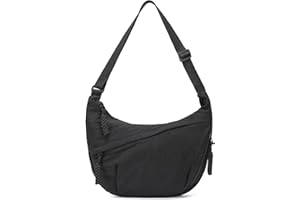 GSenhui Mezzaluna Crossbody Bag Hobo Borsa a tracolla Nylon Dumpling Borsa a tracolla con tracolla regolabile Marsupio Nylon Beige con cerniera