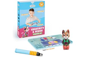 Edurino Yuki Starter Set - Creativity & Design Games, Drawing & Painting - Art Techniques for Kids 4+ - Includes 1 x Yuki Figurine, Ergonomic Pen and App Access, Handwriting Practice