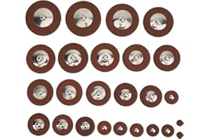 Bnineteenteam Saxophone Lambskin Leather Pads, The Saxohone Pads Replacement with 25pcs Multi Size for Tenor Saxophone Musical Instrument Accessories